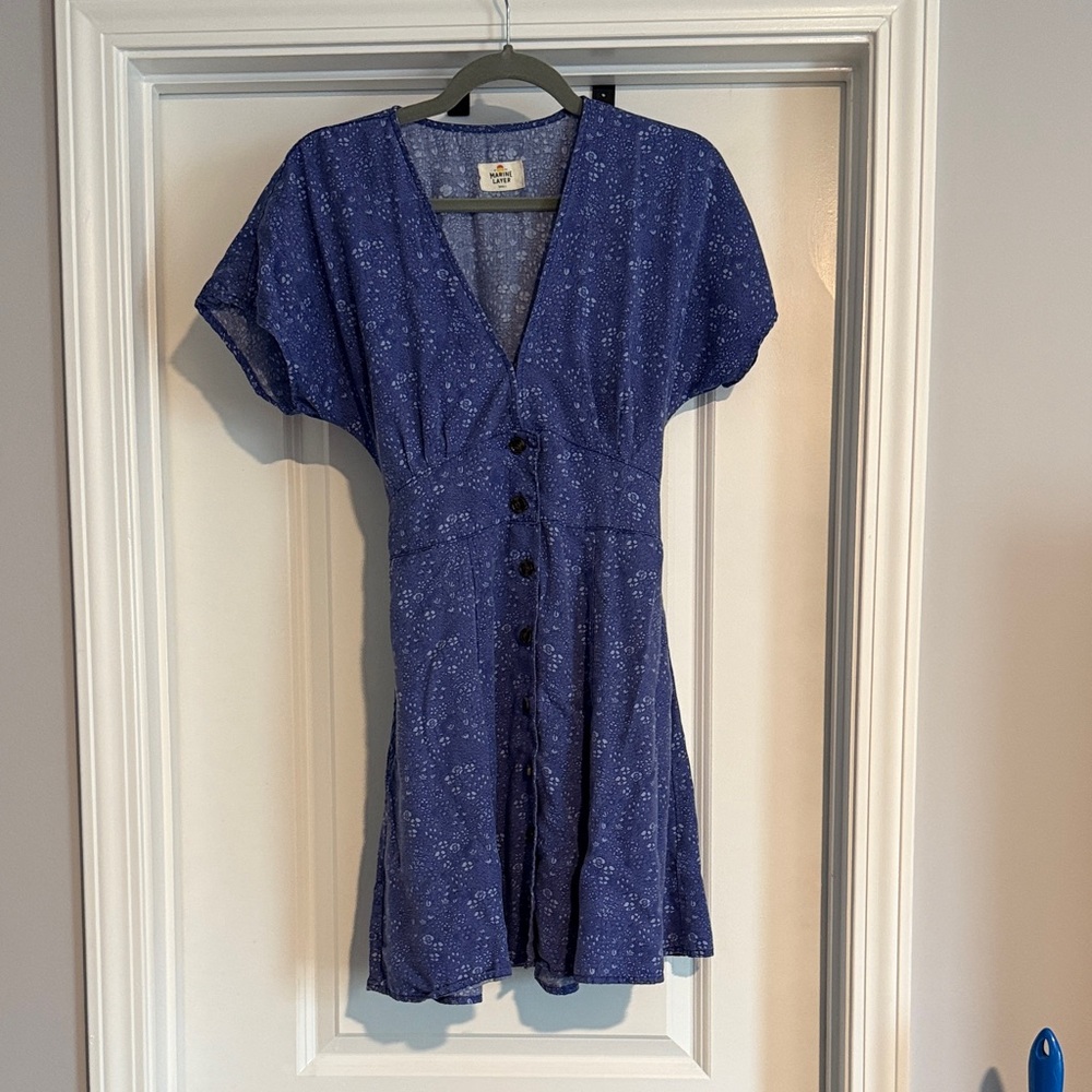 Marine Layer Navy Floral Mini Dress